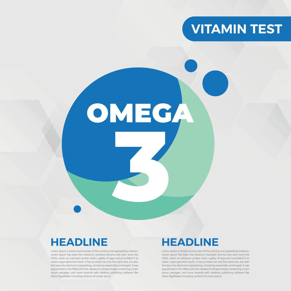 Omega3 Vitamin icon Vector illustration oil fish omega