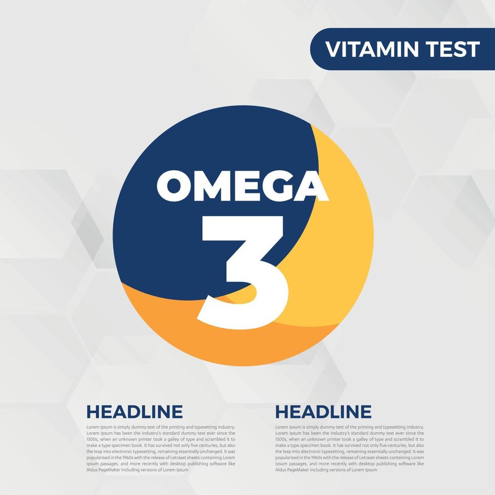 Omega3 Vitamin icon Vector illustration oil fish omega
