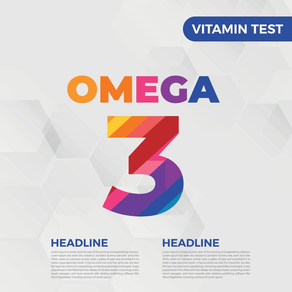 Omega3 Vitamin icon Vector illustration oil fish omega