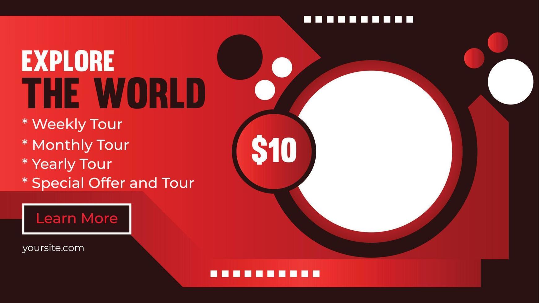 Travel Promotional Click Bait Video Thumbnail vector