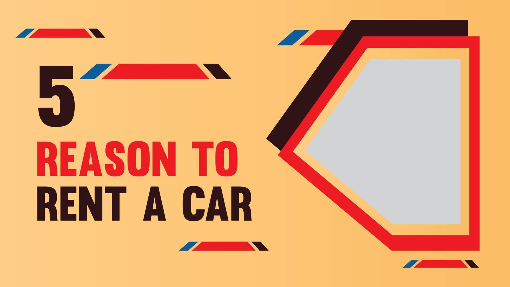 Editable Rent a A car Click Bait live Stream Video Thumbnail vector