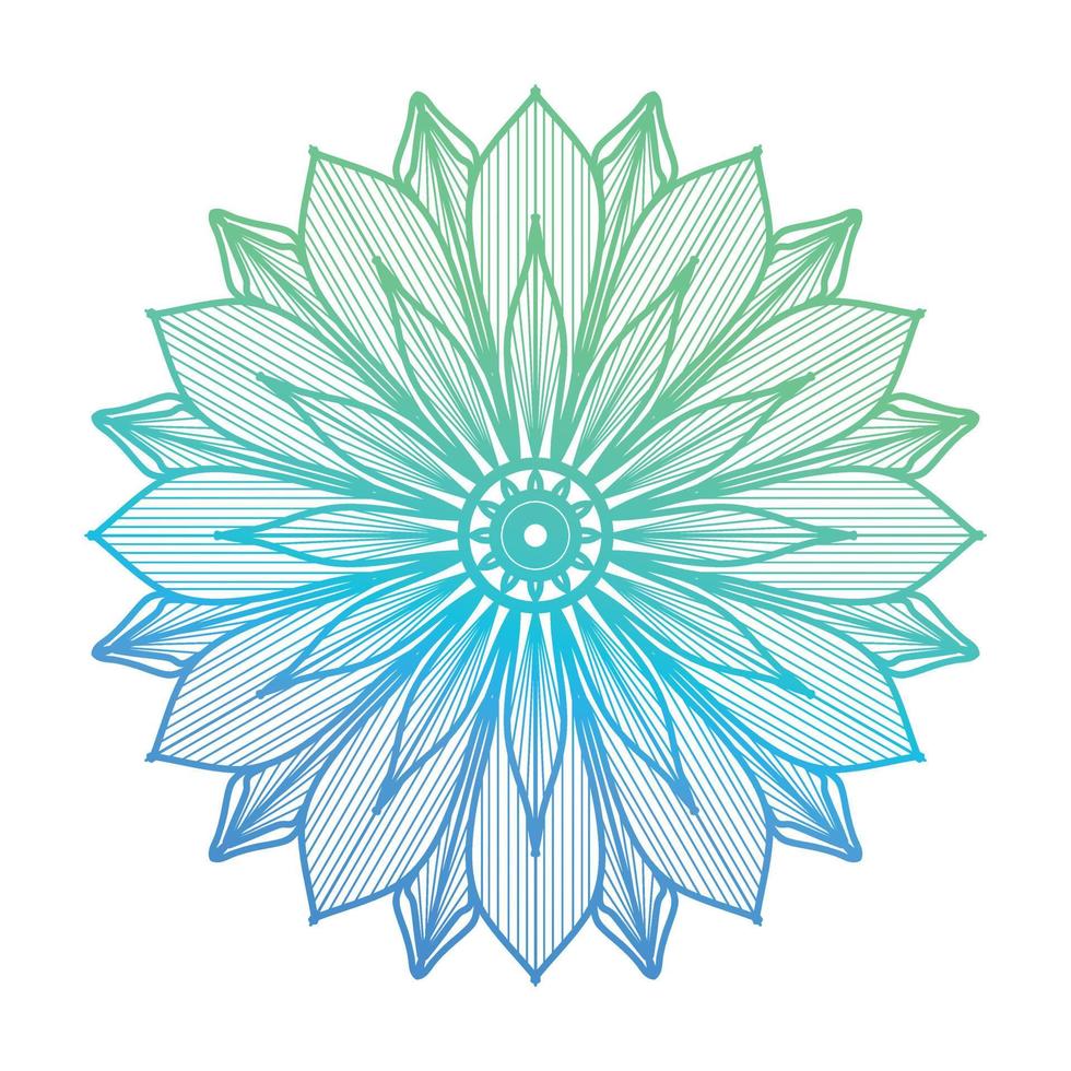 mandala de color degradado, fondo de diseño de mandala, diseño de mandala, diseño de papel tapiz de arte de libro de colores de patrón de mandala, patrón de mosaico, tarjeta de felicitación vector