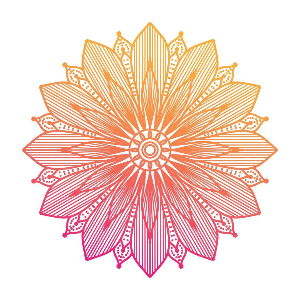 mandala de color degradado, fondo de diseño de mandala, diseño de mandala, diseño de papel tapiz de arte de libro de colores de patrón de mandala, patrón de mosaico, tarjeta de felicitación vector