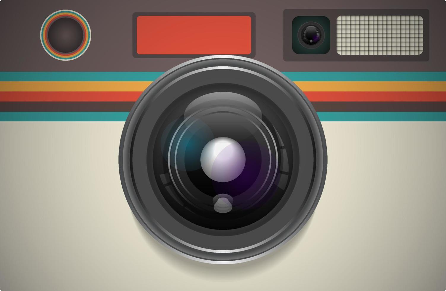 3d retro camera vector