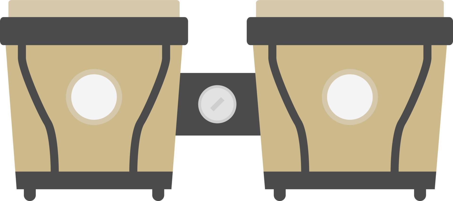 Bongo icon, flat illustration vector