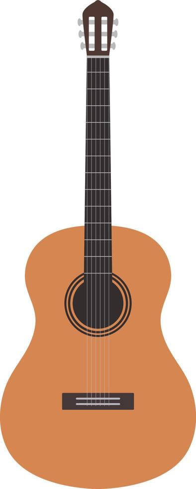 icono de guitarra clásica, ilustración plana vector