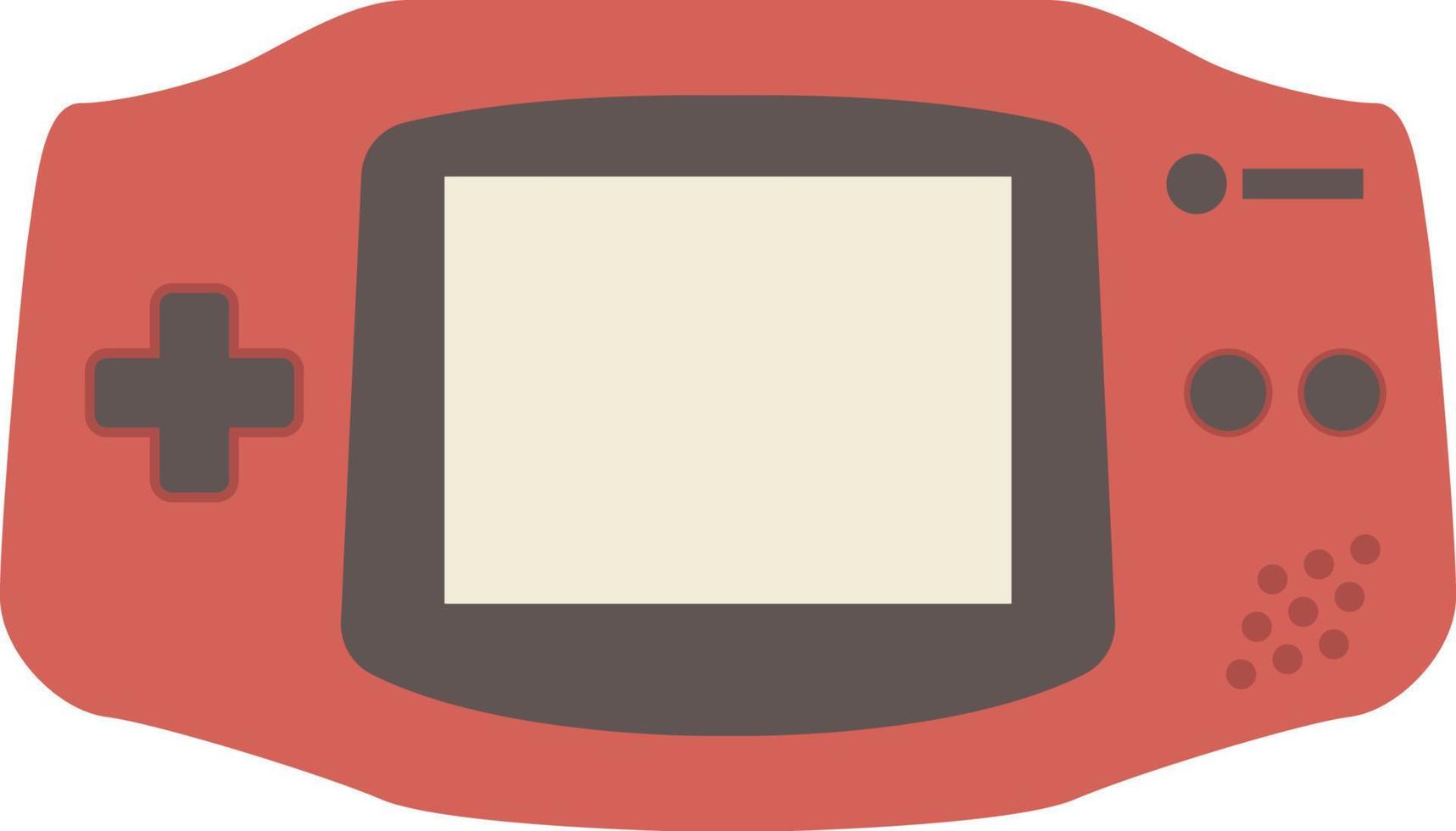 Retro game console icon, flat illustration vector