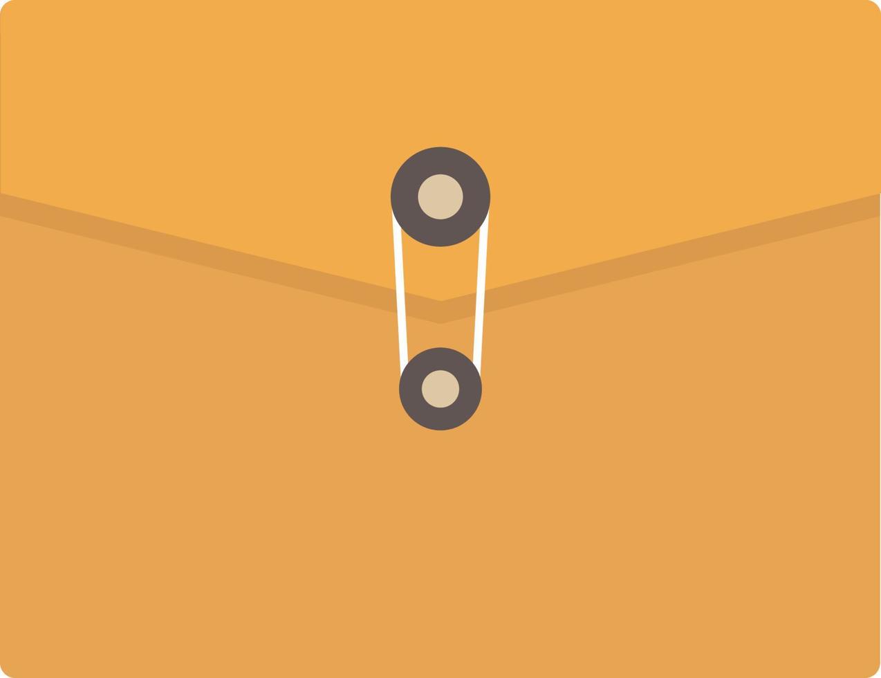 Brown envolope icon, retro illustration vector