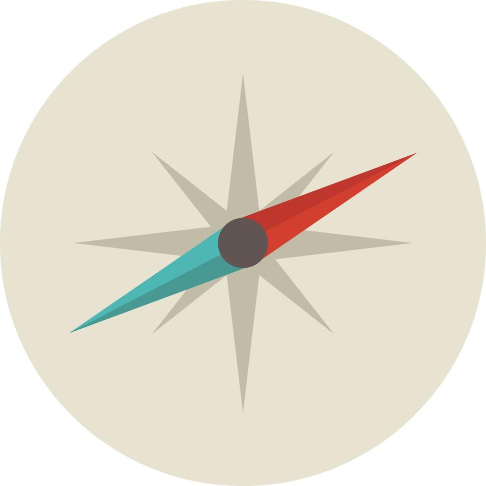 Compass icon, retro illustration vector