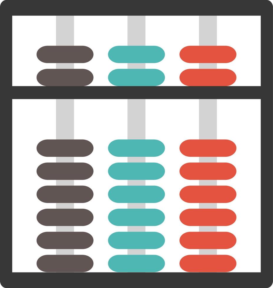 Abacus icon, retro illustration vector