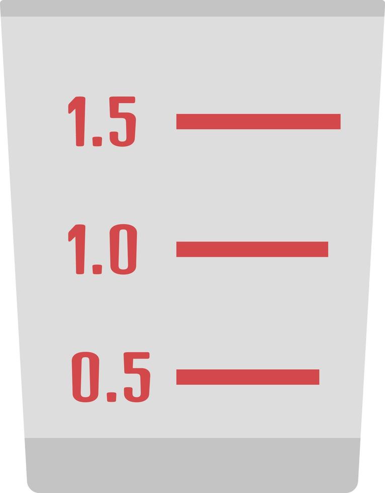 Measuring cup icon, flat illustration vector