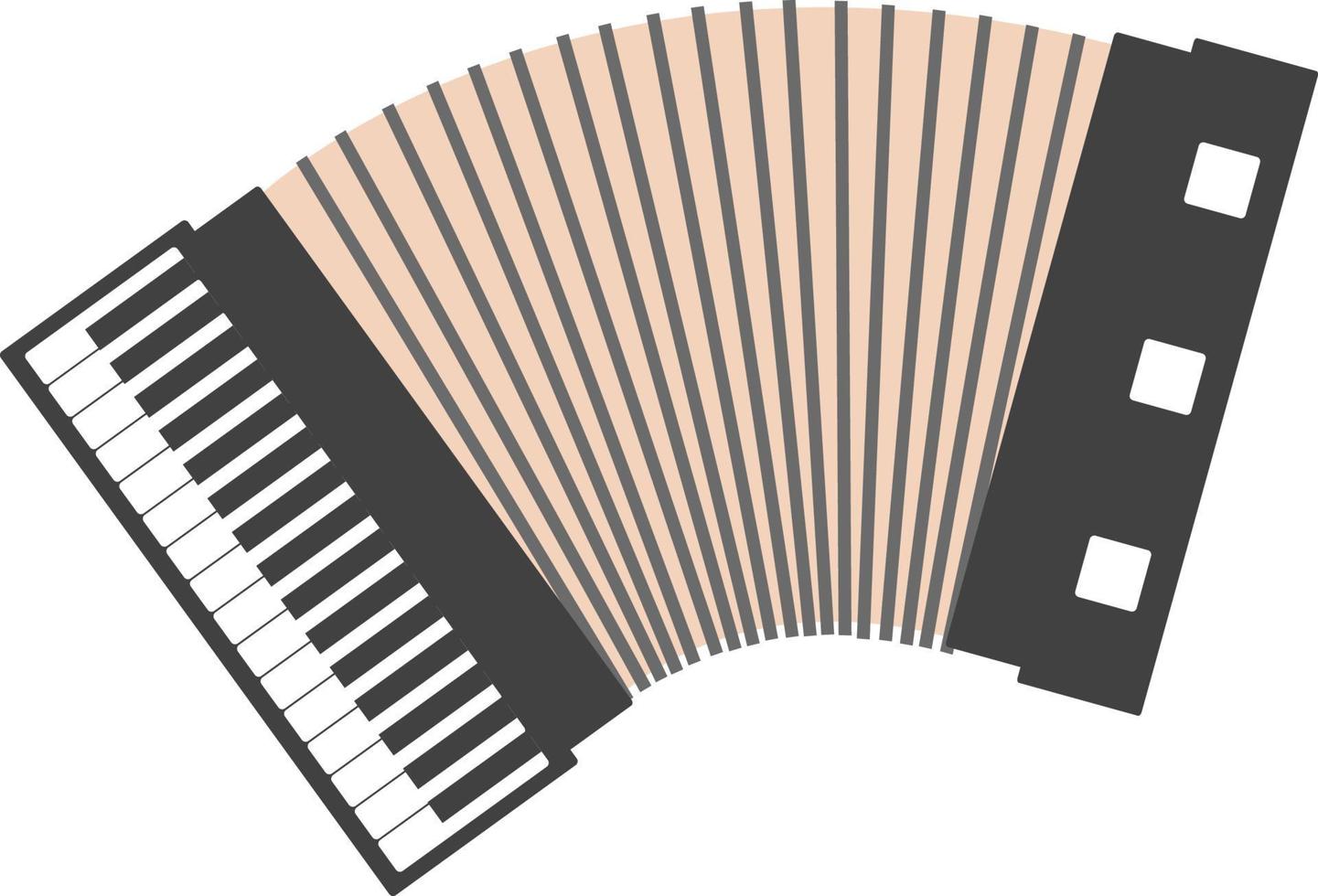 Accordion icon, flat illustration vector