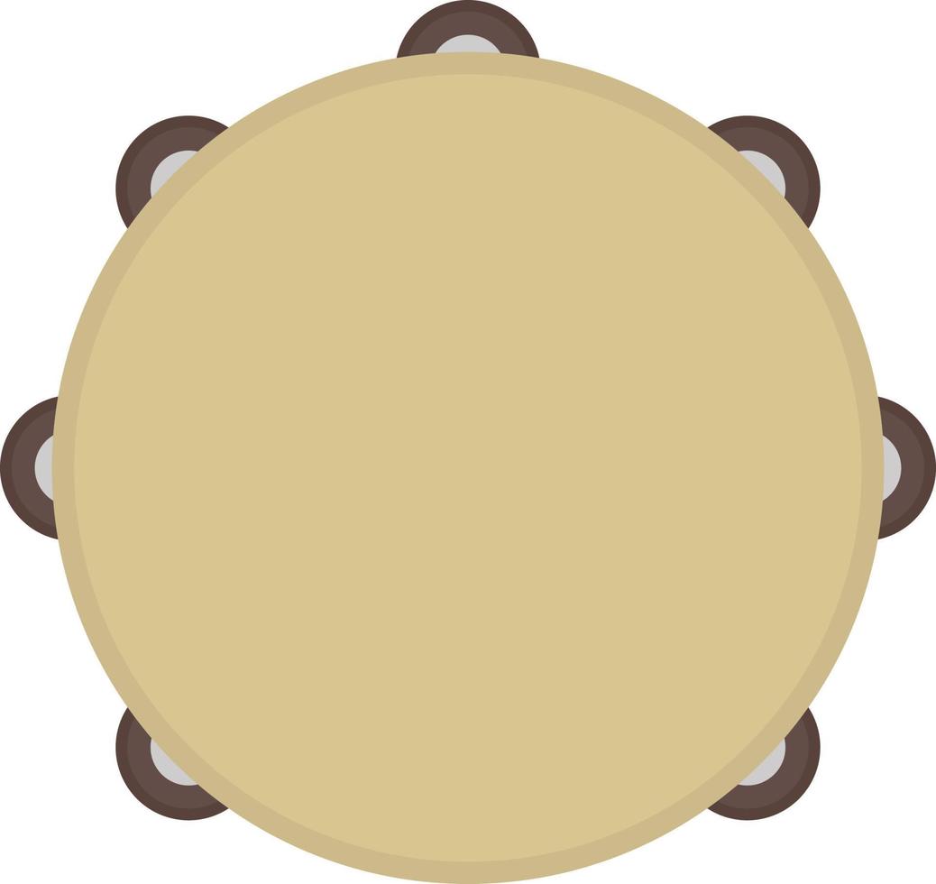 Tambourine icon, flat illustration vector
