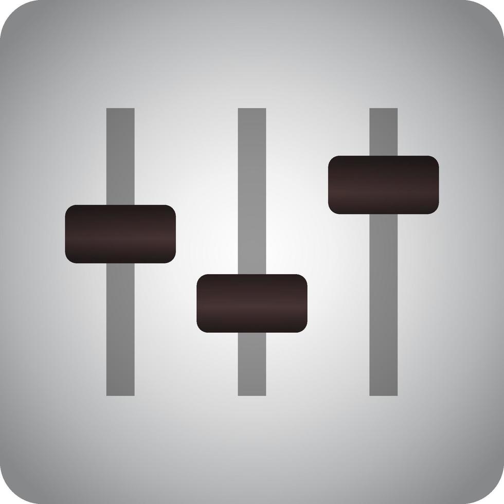 Adjust button icon, flat illustration vector