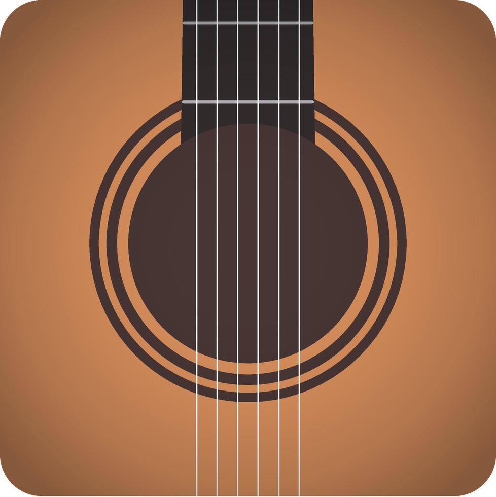 icono de guitarra, ilustración plana vector