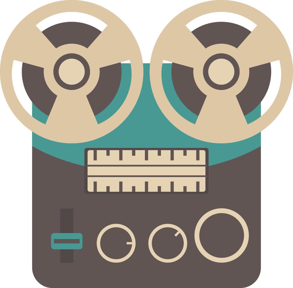 Retro recorder icon, retro illustration vector