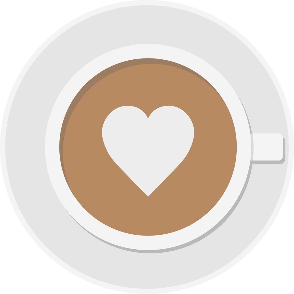 Latte art icon, flat illustration vector