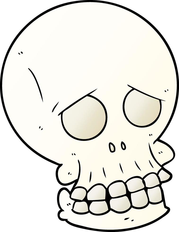 cartoon spooky skull vector