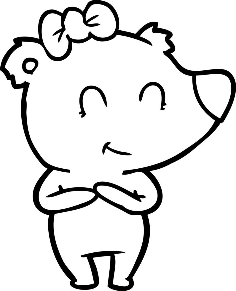 female bear cartoon vector