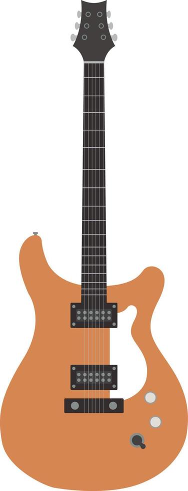 icono de guitarra eléctrica, ilustración plana vector