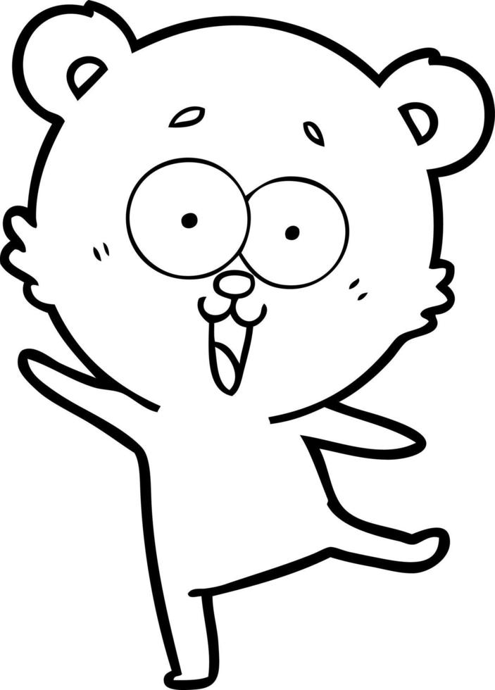 laughing teddy  bear cartoon vector