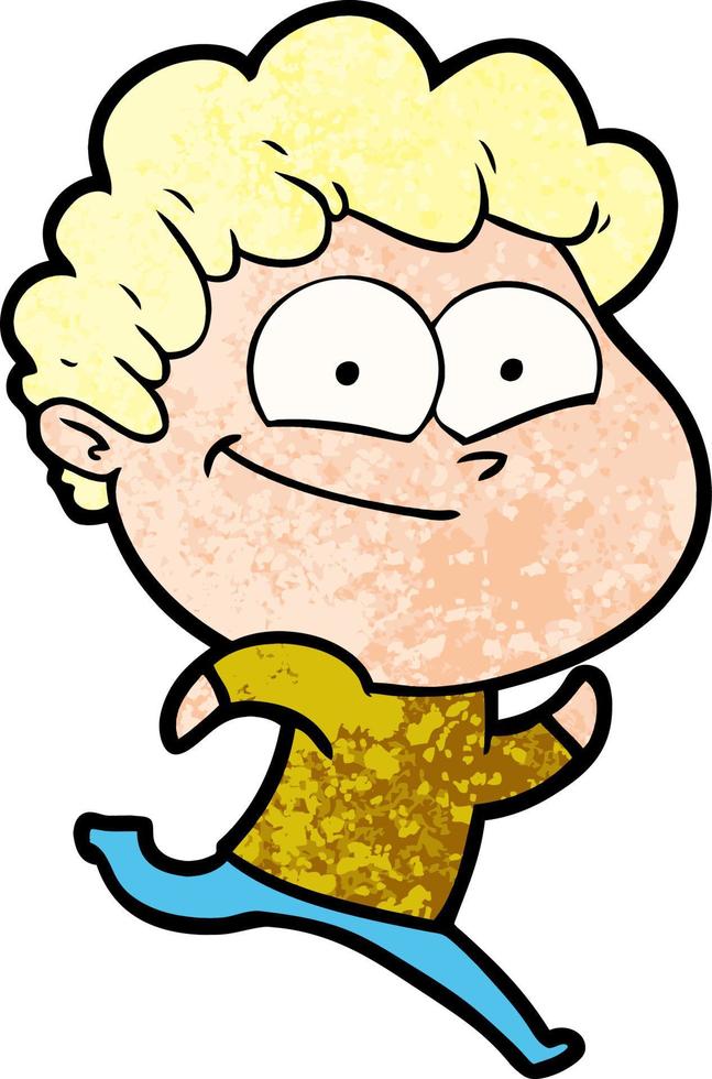 cartoon happy man vector