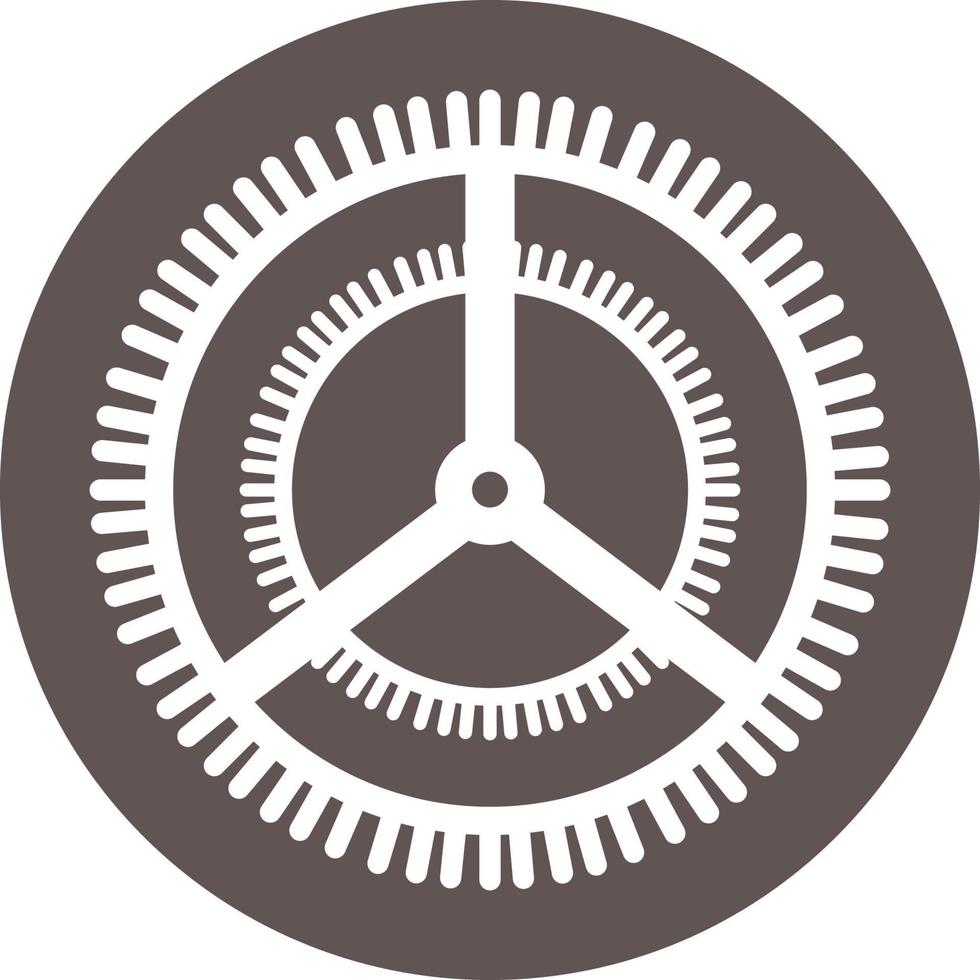 Retro gear icon, retro illustration vector
