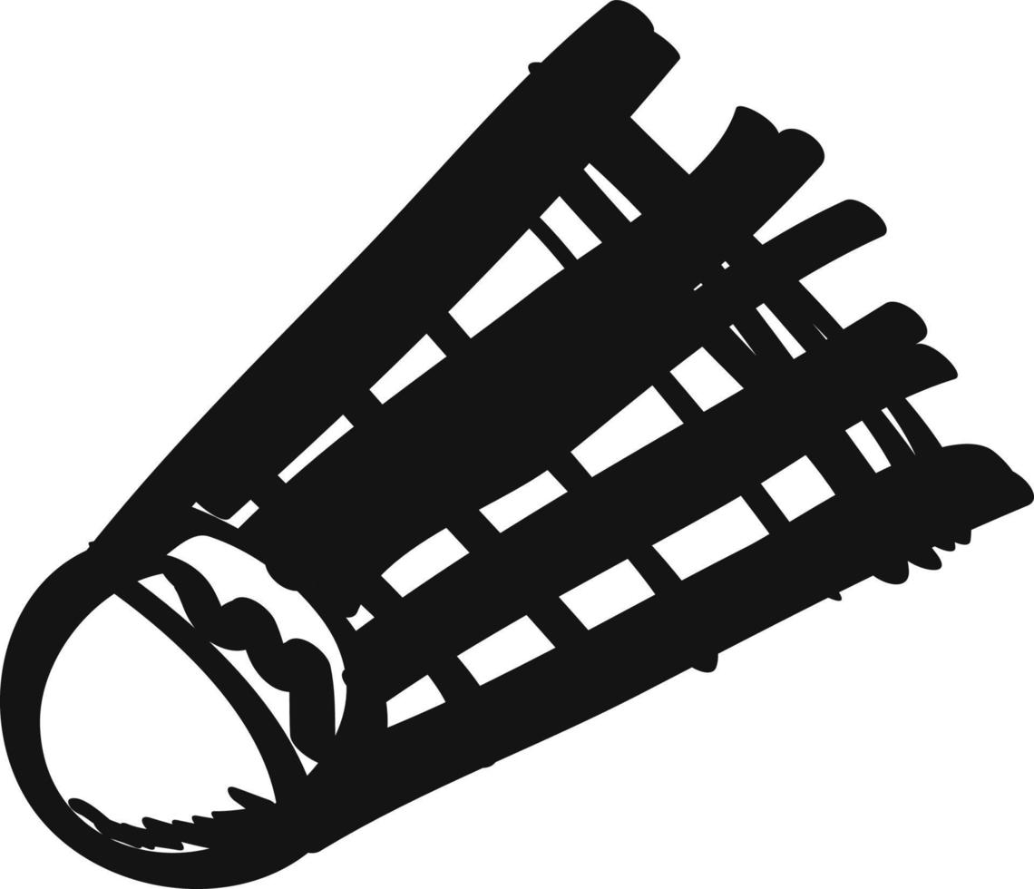 Badminton  shuttlecock drawing icon, outline illustration vector