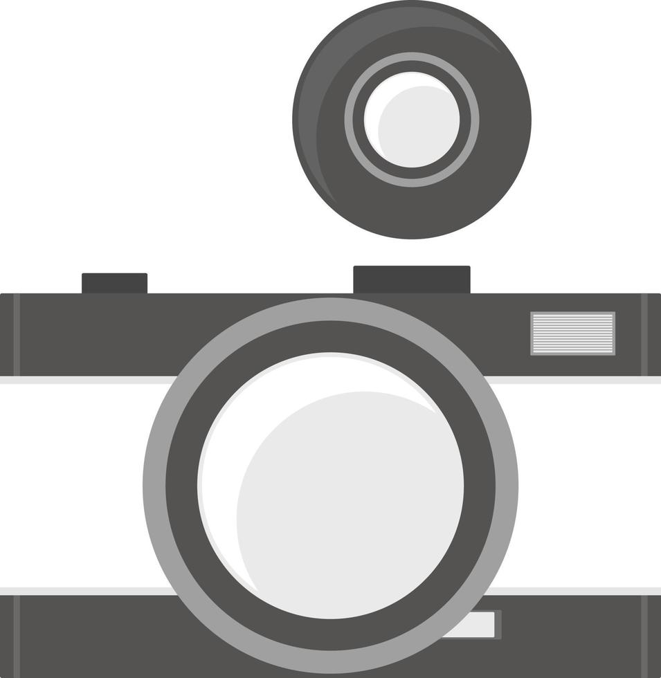 Retro flat camera vector