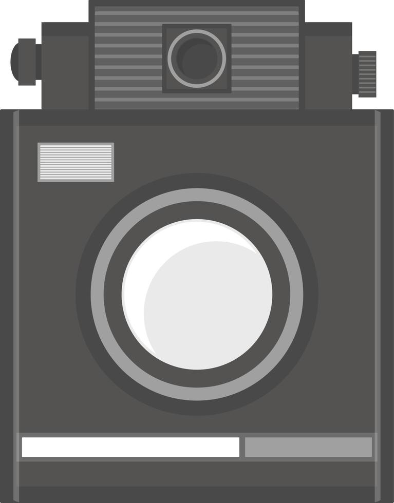 retro camera icon, flat illustration vector