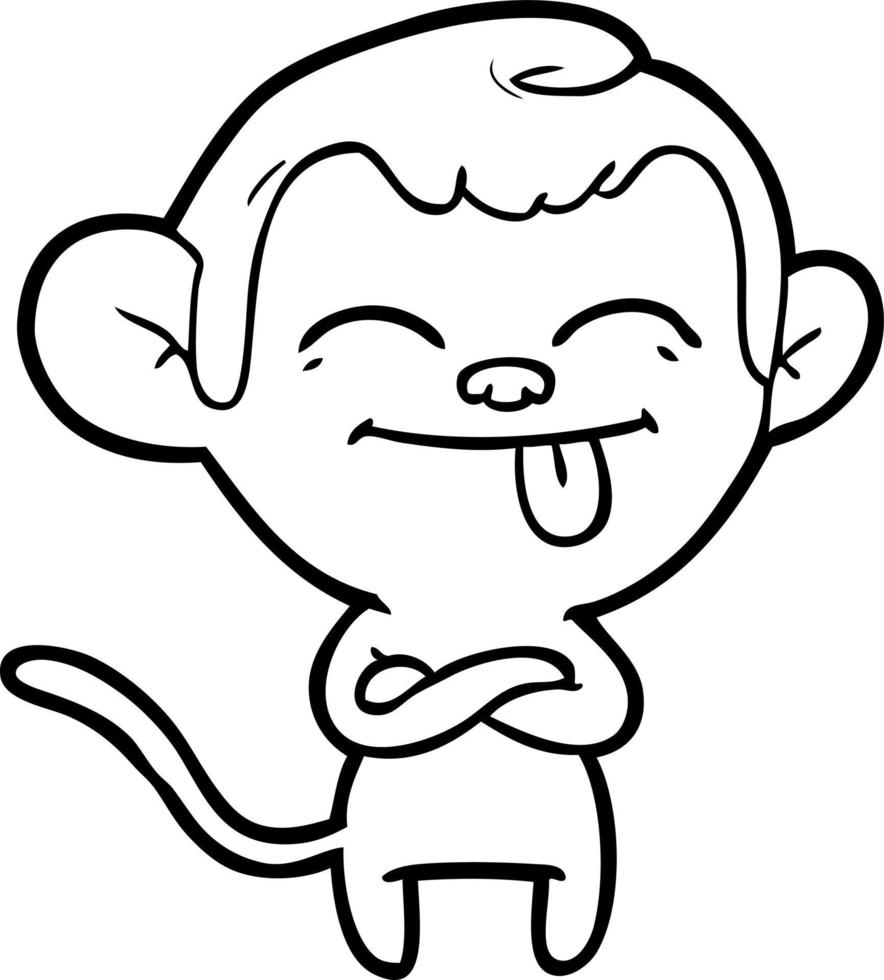 funny cartoon monkey vector