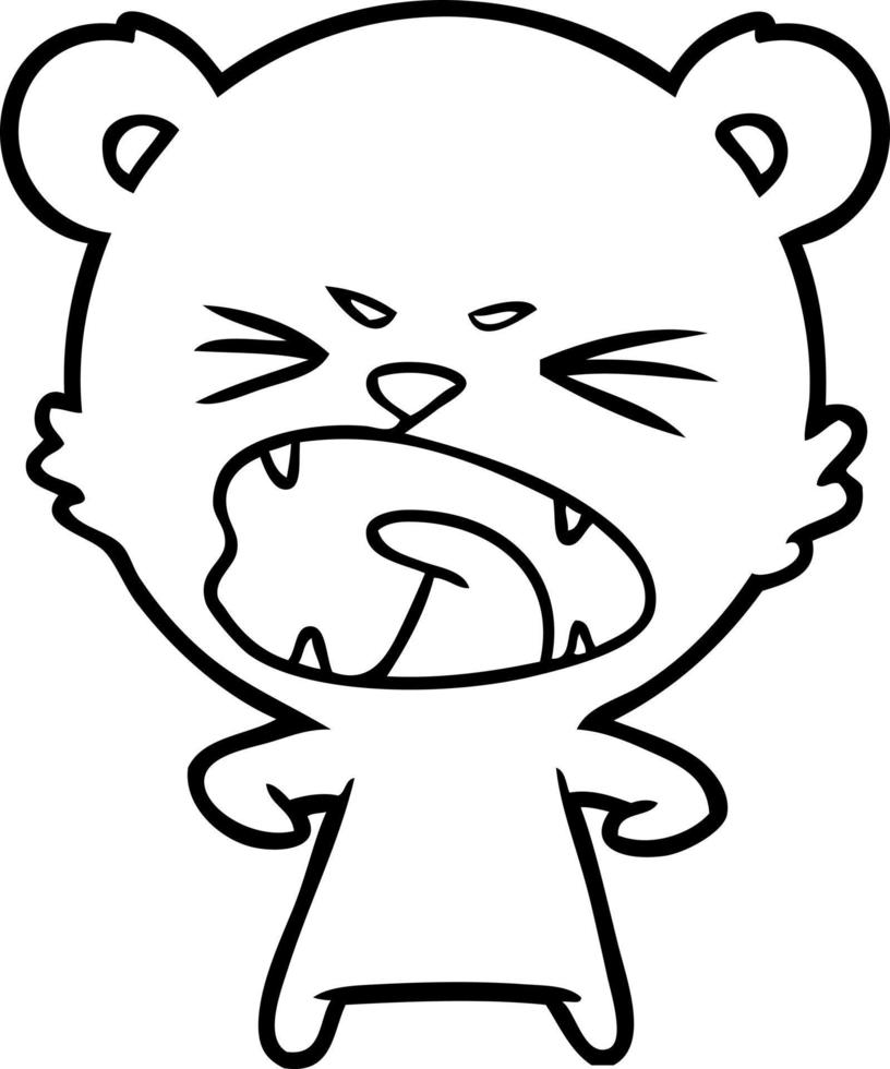 angry cartoon bear vector