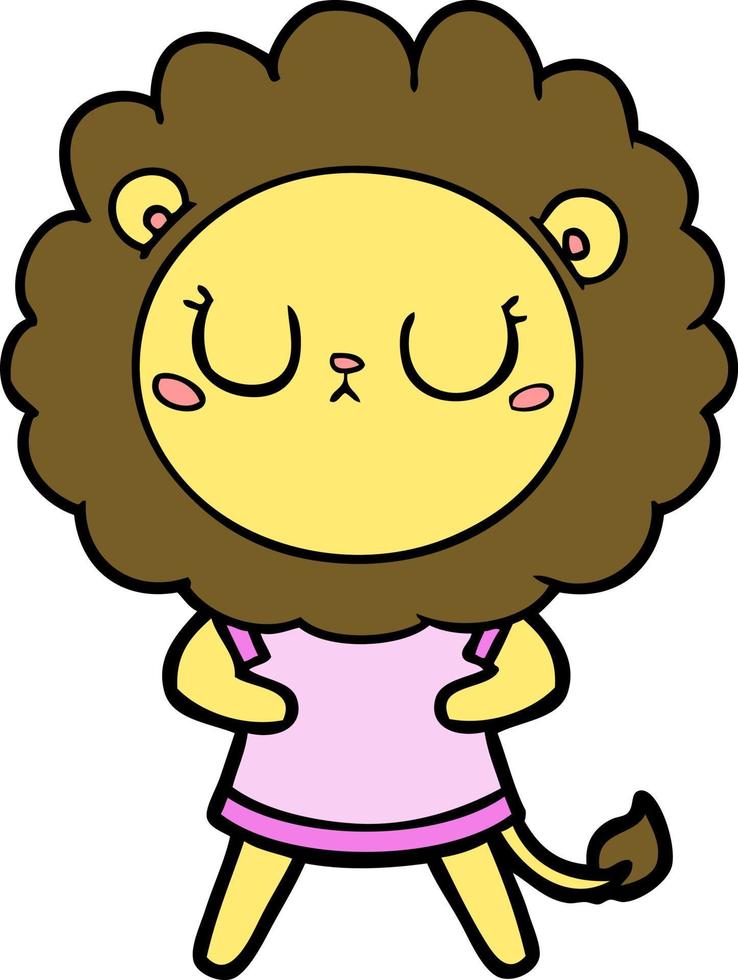 Vector cartoon lion