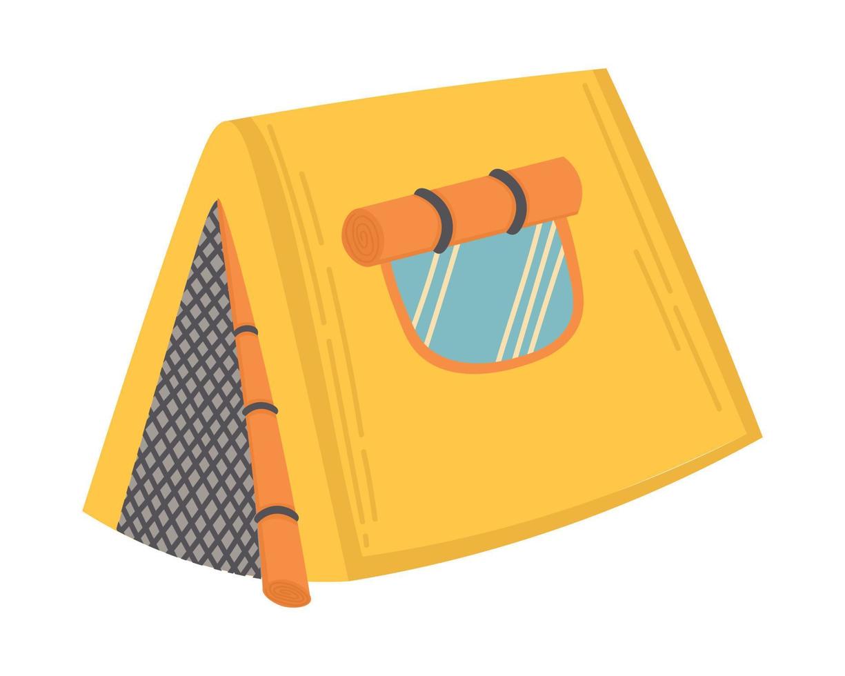 Doodle clipart. Tourist tent for outdoor recreation. All objects are repainted. vector