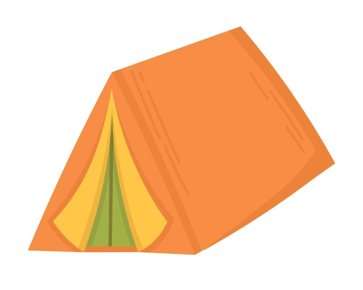 Doodle clipart. Tourist tent for outdoor recreation. All objects are repainted. vector