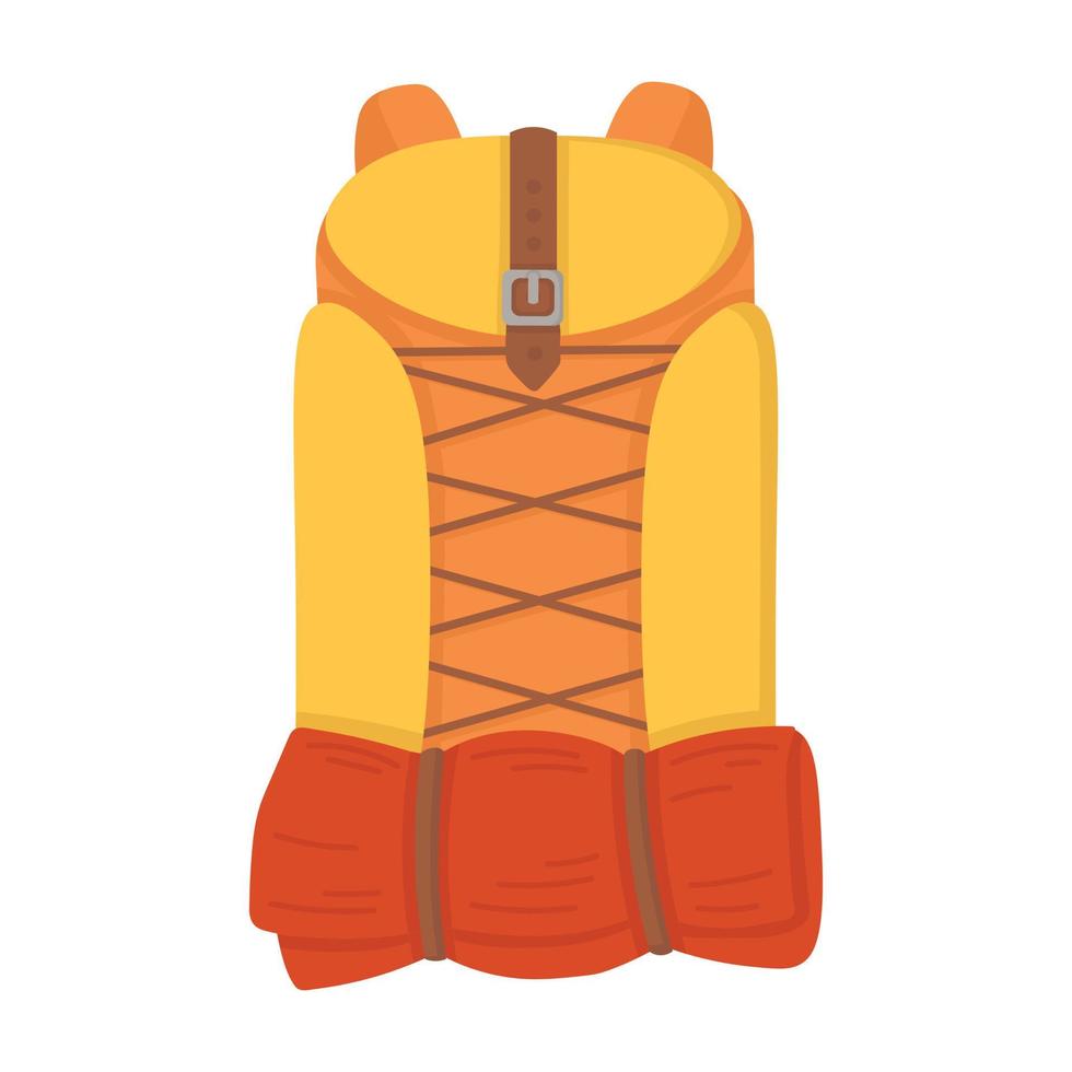 imágenes prediseñadas de garabatos. mochila de viaje Todos los objetos están repintados. vector