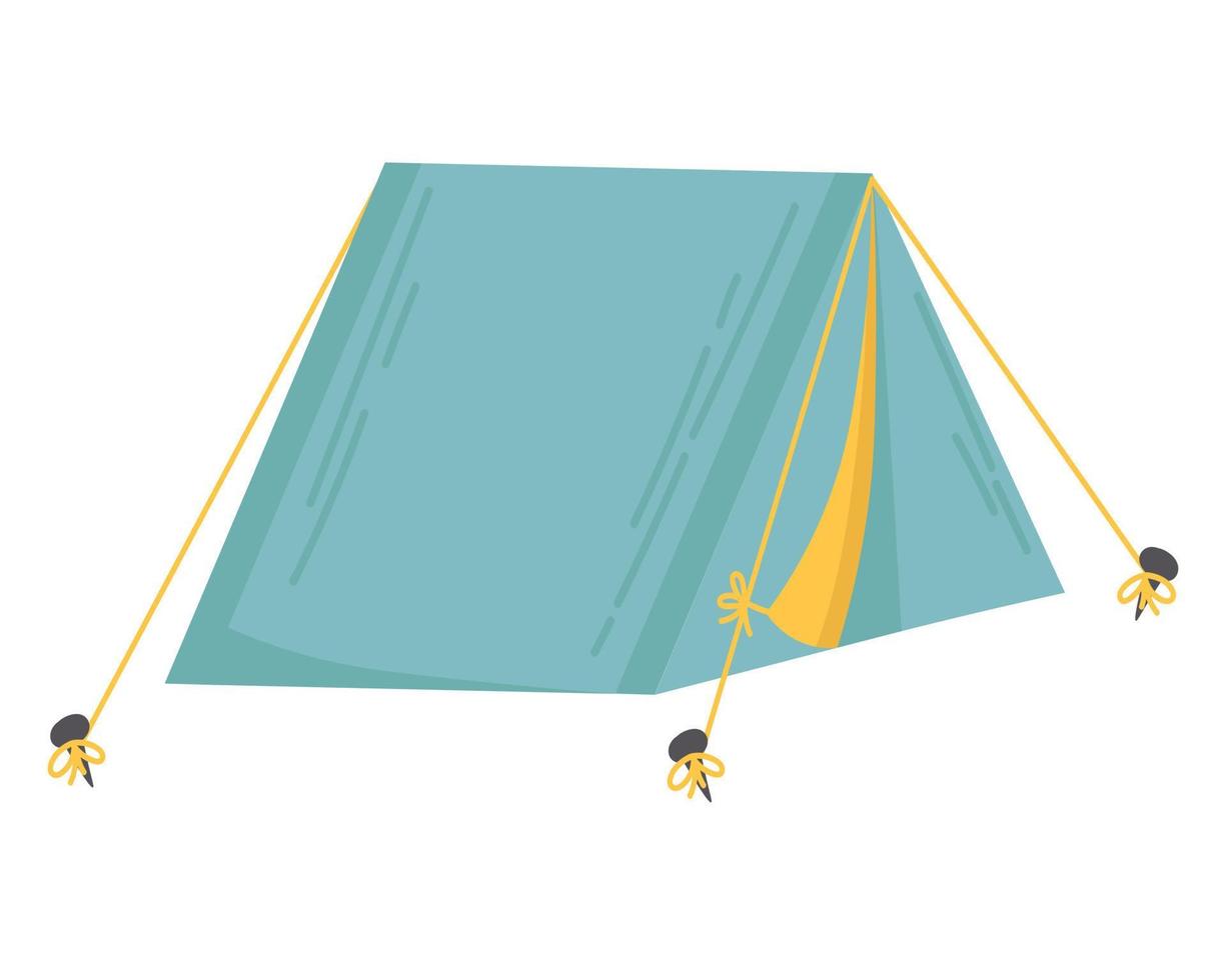 Doodle clipart. Tourist tent for outdoor recreation. All objects are repainted. vector