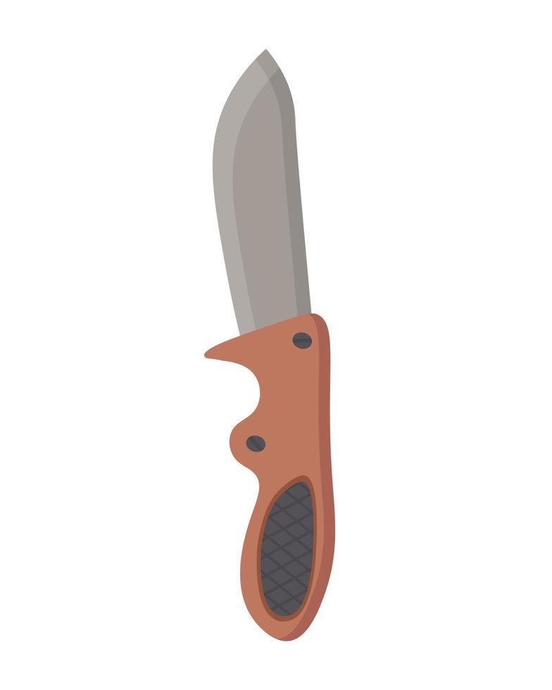 imágenes prediseñadas de garabatos. cuchillo plegable para el viajero. Todos los objetos están repintados. vector