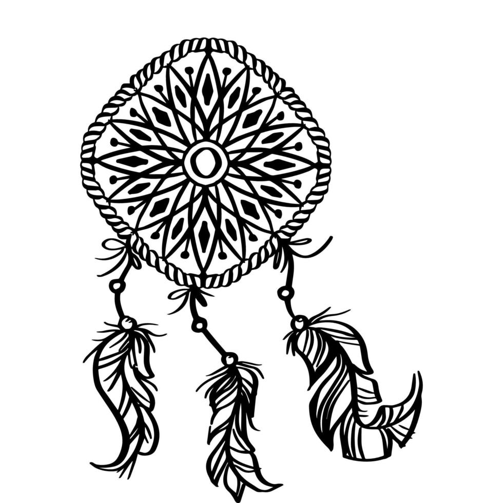 Dreamer Cather hand drawn illustration vector