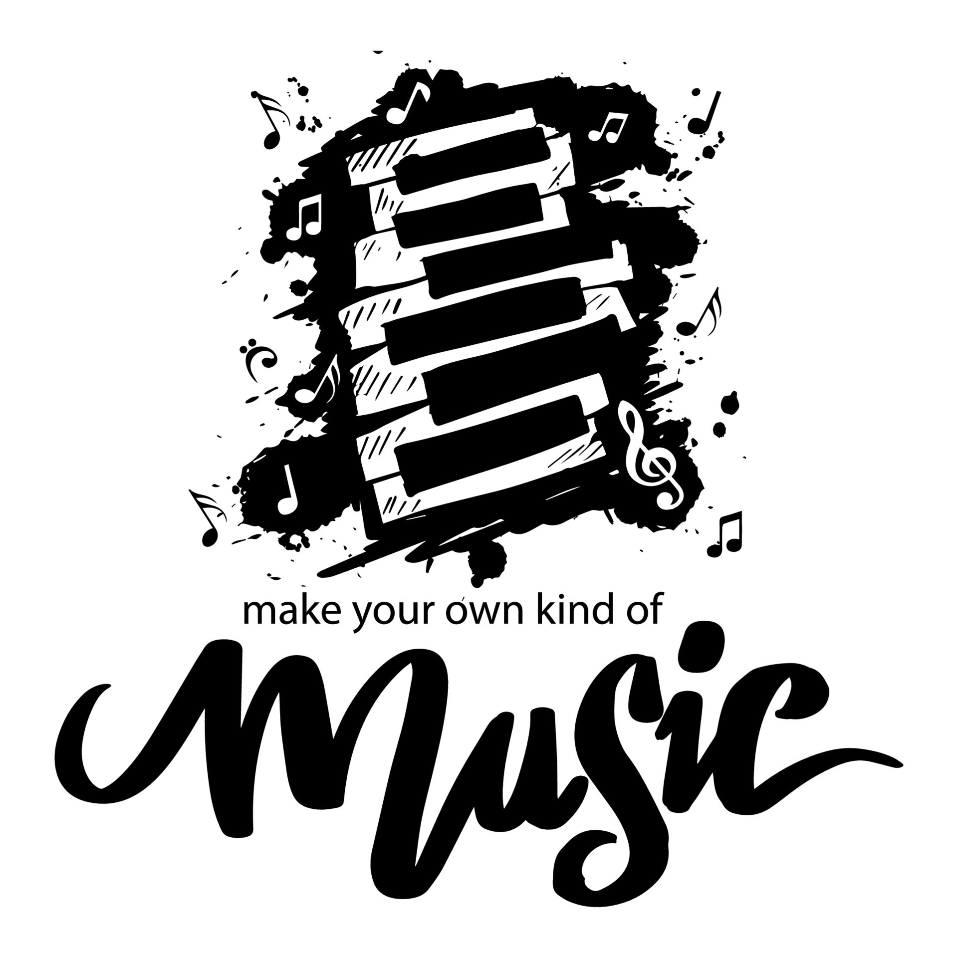 Make your own kind of music lettering 12388986 vector art at vecteezy