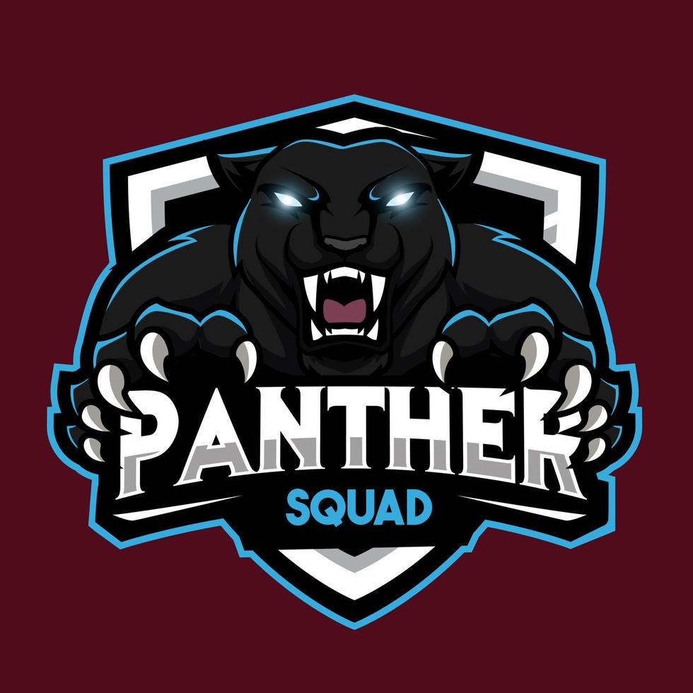 panther mascot logo gaming vector illustration