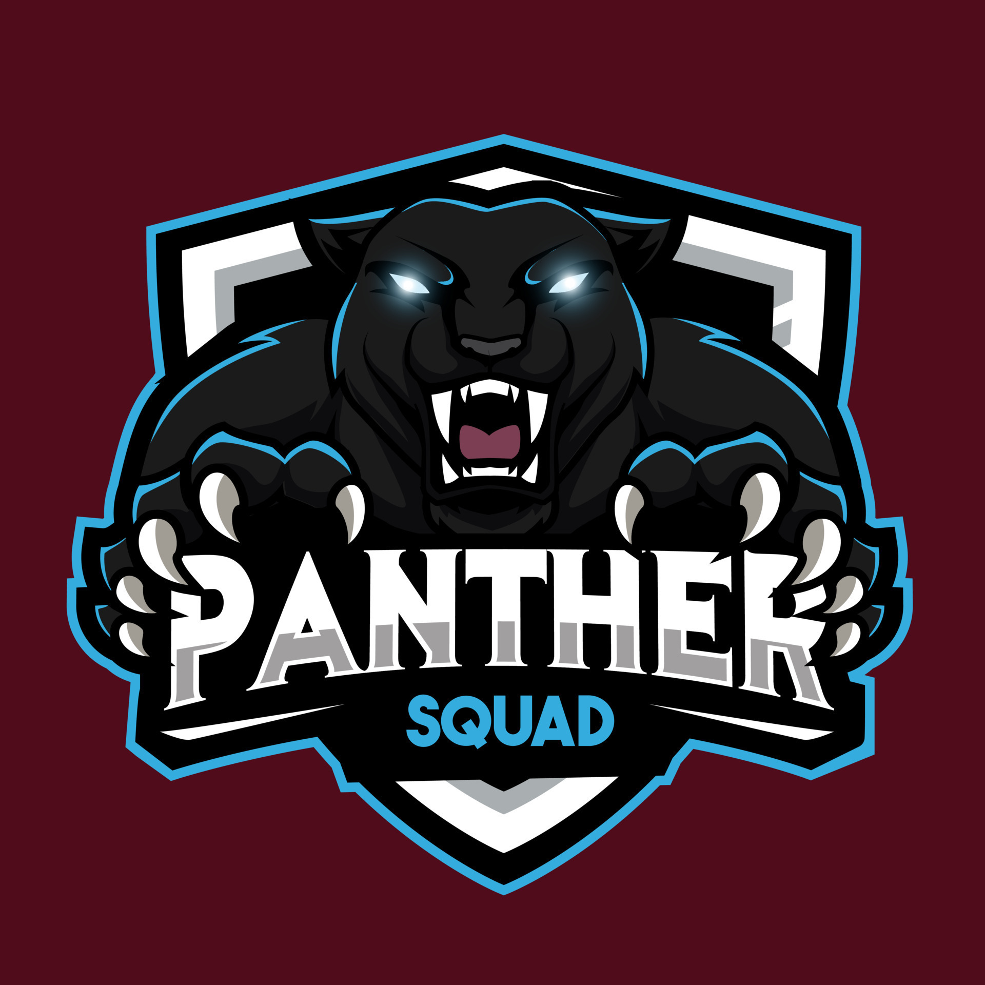 Panther Mascot Logo Gaming Vector Illustration 12389013 Vector Art At