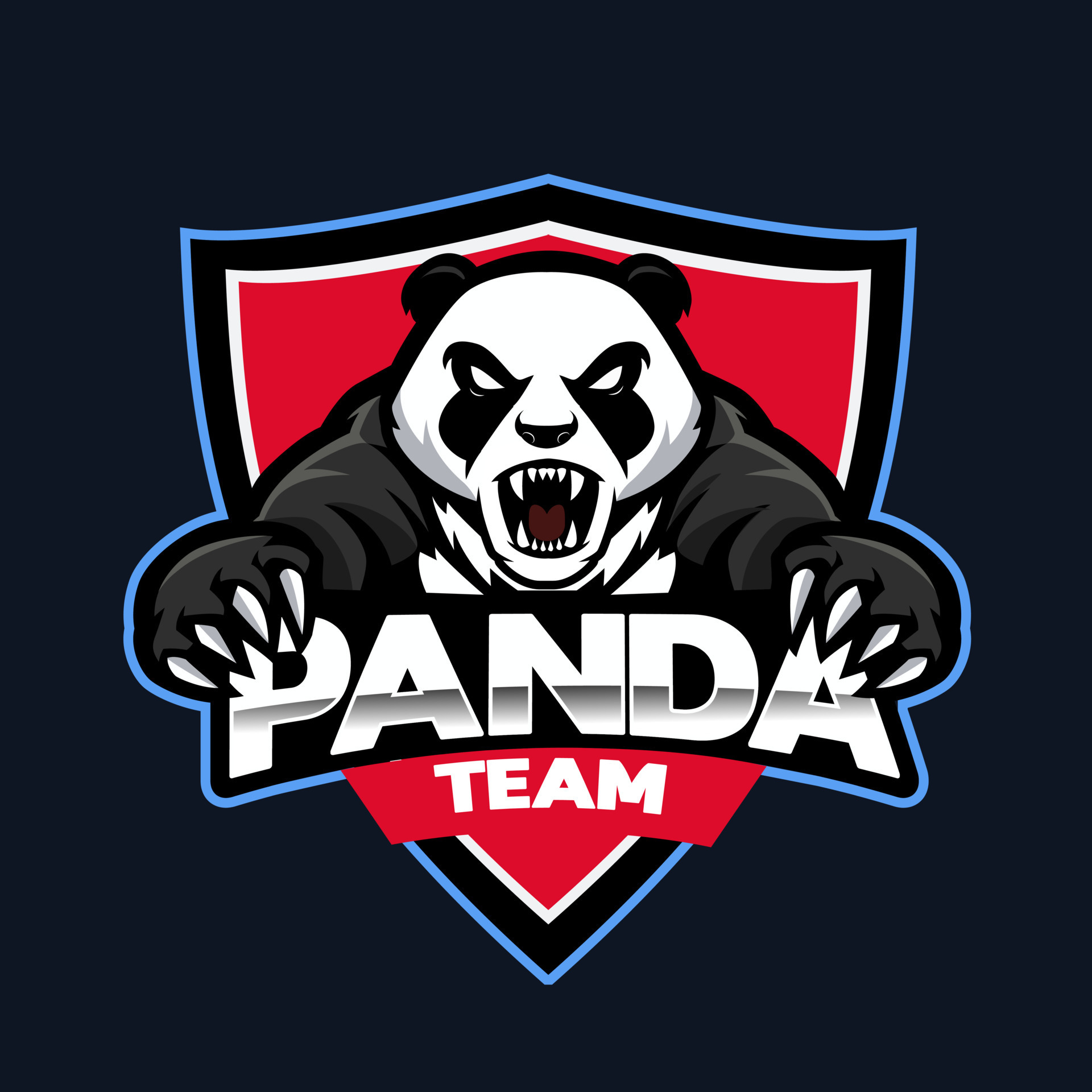 panda mascot logo gaming for team illustration 12389014 Vector Art at ...