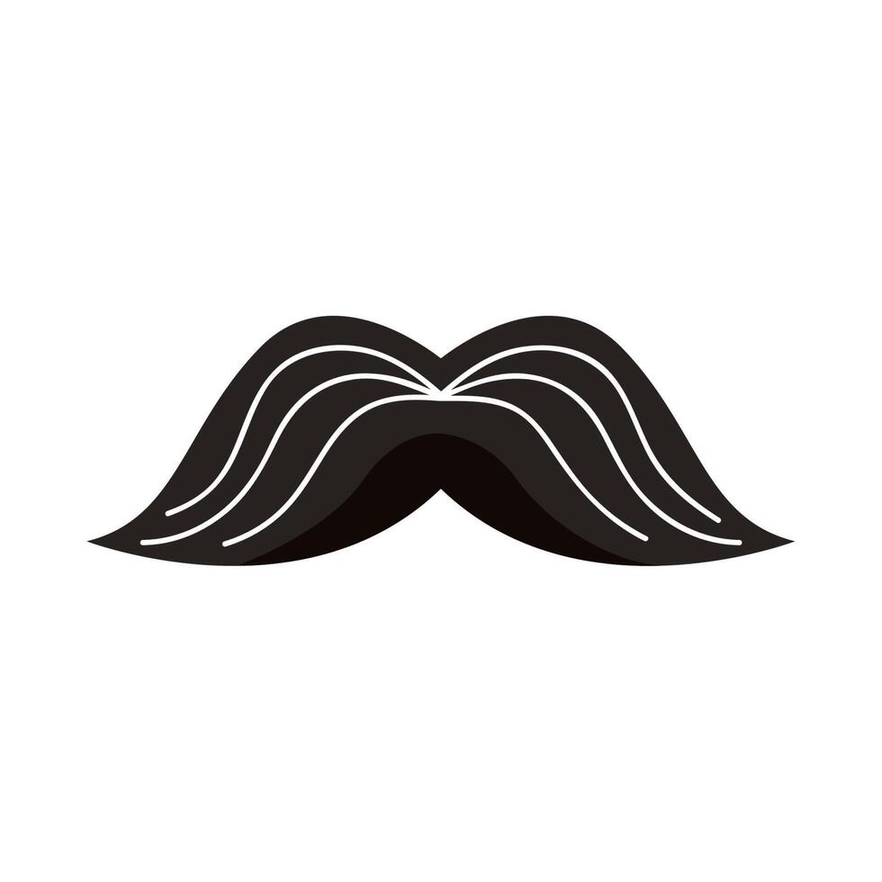 hipster style mustache vector