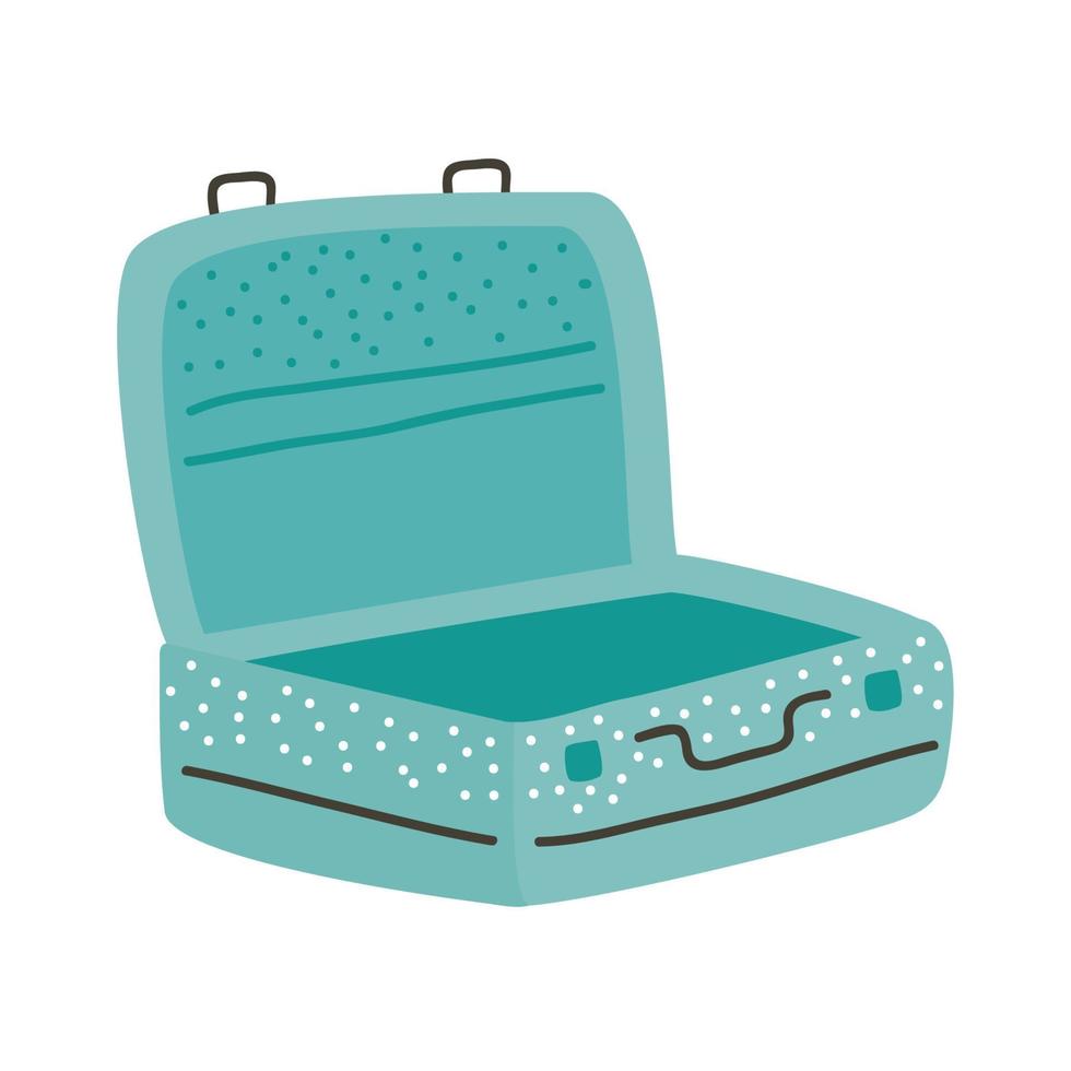 blue travel bag vector