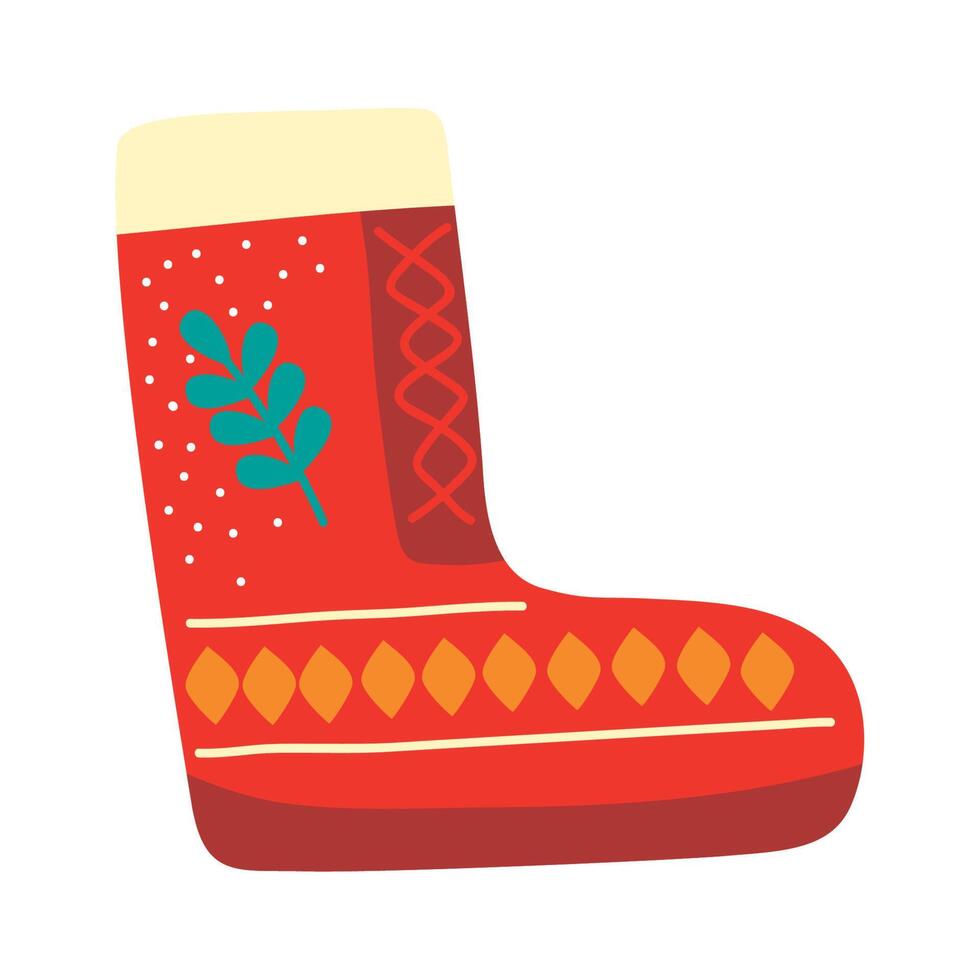 red christmas sock vector