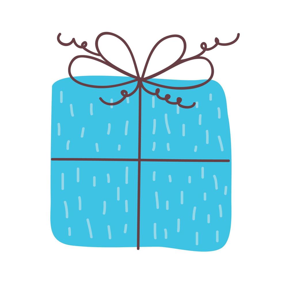 blue gift present vector