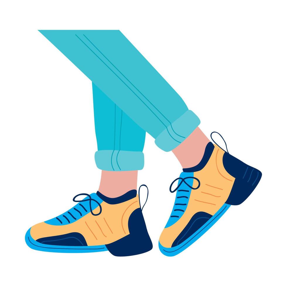 linda ilustración de zapatillas vector