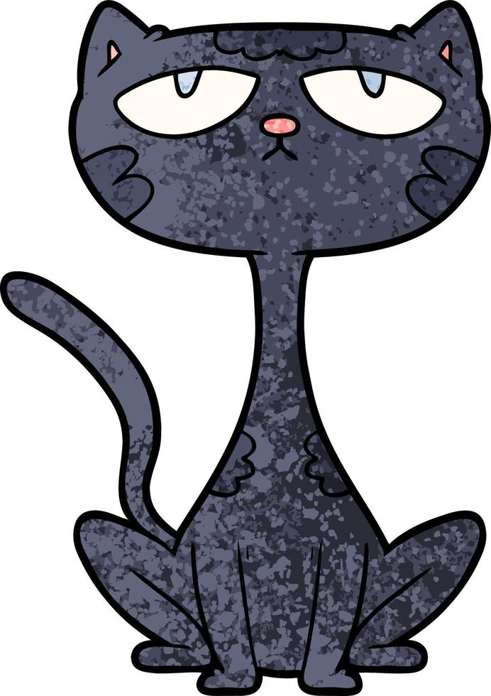 cartoon black cat vector