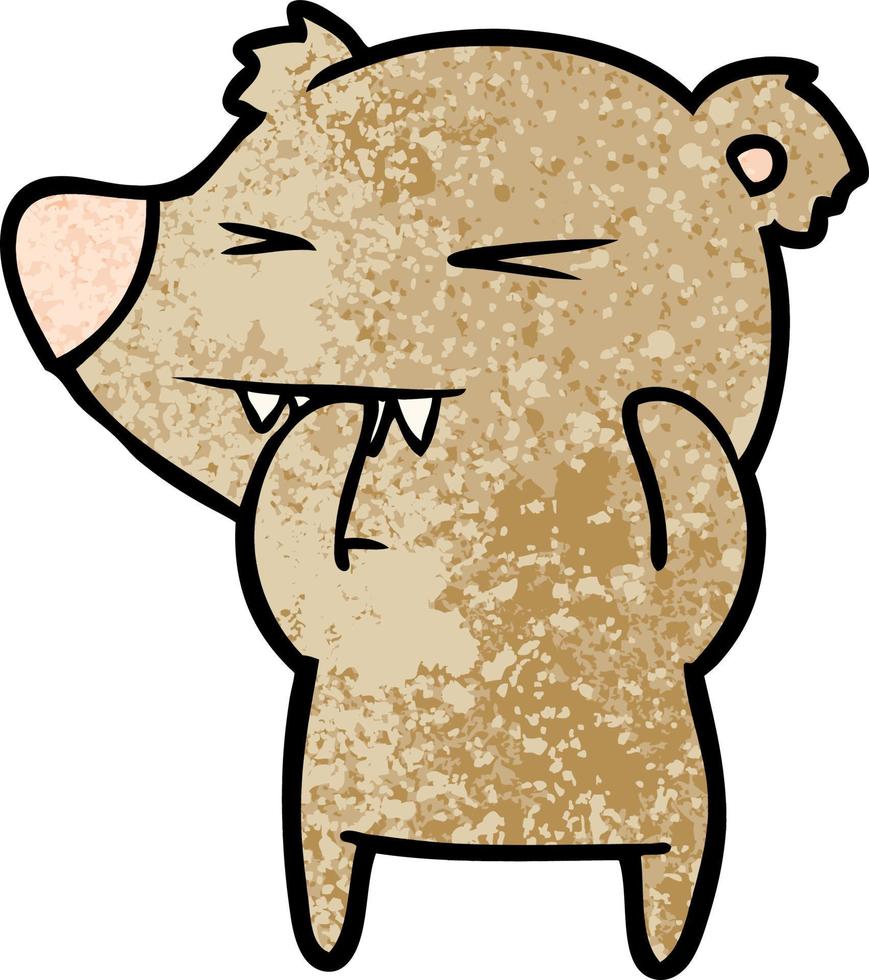 angry bear cartoon vector